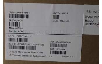 Lenovo 5M11L83184 MECH_ASM KBDBZL,TC,WW,BK/GY,CHY