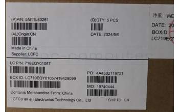 Lenovo 5M11L83261 MECH_ASM KBDBZL,THAI,WL,BK/BZ,CHY