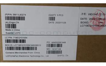 Lenovo 5M11L83274 MECH_ASM KBDBZL,ENG,WL,BK/BZ,SRX