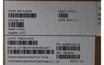 Lenovo 5M11L83353 MECH_ASM KBDBZL,FRA,WW,BK/BZ,SRX