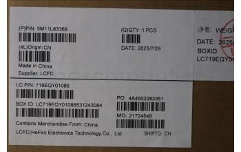 Lenovo 5M11L83368 MECH_ASM KBDBZL,POR,WW,BK/BZ,SRX