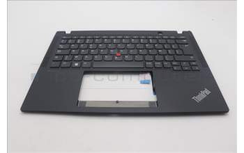 Lenovo 5M11L85635 C-Cover with keyboard, Belgian, Black, UK
