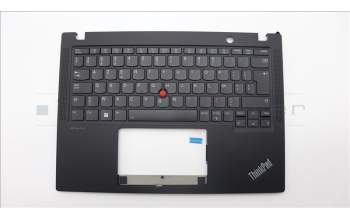 Lenovo 5M11L85868 C-Cover with keyboard, Belgian, Black, Backlight, UK
