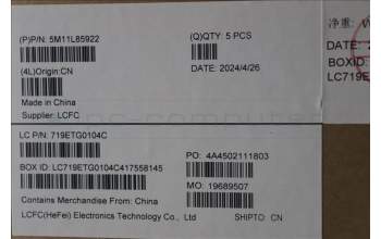 Lenovo 5M11L85922 MECH_ASM BL KB BK MG FRA CHY