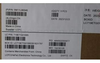 Lenovo 5M11L86046 MECH_ASM BL KB BK MG SWS LTN