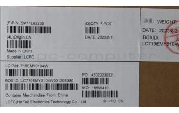 Lenovo 5M11L92235 MECH_ASM FRU KB CCV 058 FRA (SRX) UK BK