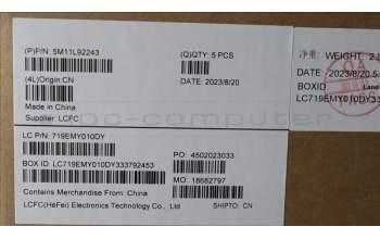 Lenovo 5M11L92243 MECH_ASM FRU KB CCV BEL (SRX) UK BK