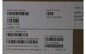 Lenovo 5M11L92278 MECH_ASM FRU KB CCV NOR (LTN) UK BK