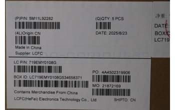 Lenovo 5M11L92282 MECH_ASM FRU KB CCV POR (LTN) UK BK