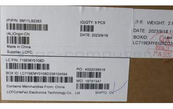 Lenovo 5M11L92283 MECH_ASM FRU KB CCV POR (SRX) UK BK