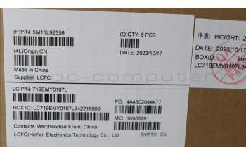 Lenovo 5M11L92558 MECH_ASM FRU KB CCV NOR BL (CHY) UK BK