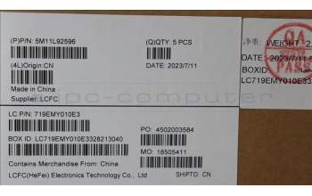 Lenovo 5M11L92596 MECH_ASM FRU KB CCV UKE BL (SRX) UK BK