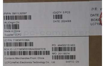 Lenovo 5M11L92597 MECH_ASM FRU KB CCV UKE BL (TRI) UK BK