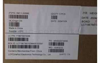 Lenovo 5M11L92886 MECH_ASM KBD w/CVR LA SPA BL (CHY) UK BK