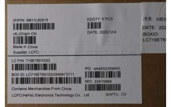 Lenovo 5M11L92915 MECH_ASM KBD w/CVR SWE/FIN BL(LTN)UK BK