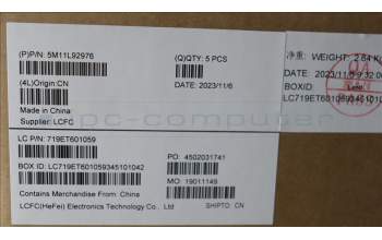 Lenovo 5M11L92976 MECH_ASM KBDCc CZE/SLK BL(SUN)UK WWAN BK