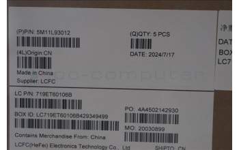 Lenovo 5M11L93012 MECH_ASM KBD Cc HBW BL (SUN) US WWAN BK