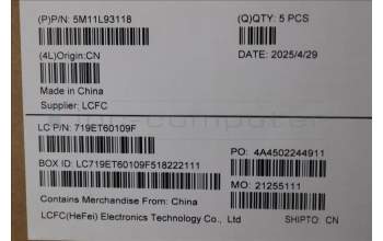 Lenovo 5M11L93118 MECH_ASM KBD w/CVR ENG BL (CHY) US Grey