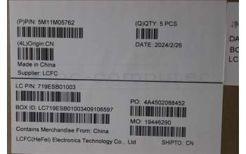 Lenovo 5M11M05762 MECH_ASM KBD BZL,WL,FPR,BK,CHY,BEL