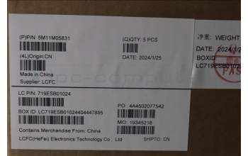 Lenovo 5M11M05831 MECH_ASM KBD BZL,WL,FPR,BK,SRX,UKE