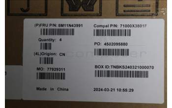 Lenovo 5M11N43991 MECH_ASM MIDDLE_FRAME_ASSY_NT_LUNA_GREY