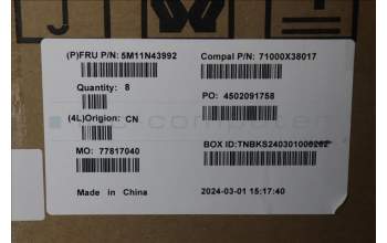 Lenovo 5M11N43992 MECH_ASM JOC71_REAR_CVR_ASSY_LUNA_GREY