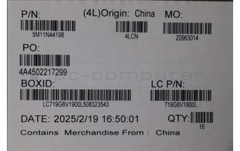 Lenovo 5M11N44198 MECH_ASM Top Filtre Assy ,Blk,T5 Gen10