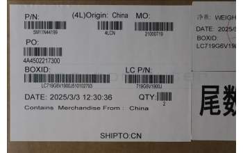 Lenovo 5M11N44199 MECH_ASM Bottom mesh Assy,T5 Gen10