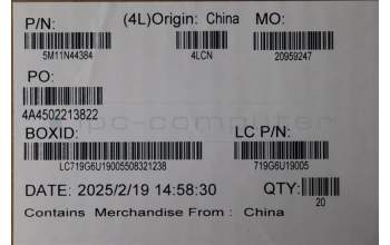 Lenovo 5M11N44384 MECH_ASM PCI Slot Cover Assy,Black,T5100