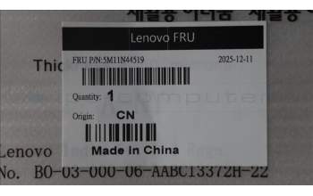 Lenovo 5M11N44519 MECH_ASM Top cover Tiny V100q , AVC