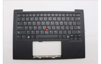 Lenovo 5M11N61081 C-Cover with keyboard, Arabic, Deep Black, FingerPrint Reader, WLAN, US