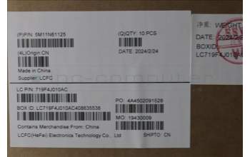 Lenovo 5M11N61125 MECH_ASM GRP_KBD_BZL_ENG_WL_DB_LTN