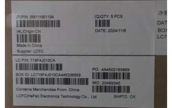 Lenovo 5M11N61194 MECH_ASM GRP_KBD_BZL_BRL_WW_DB_LTN