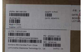 Lenovo 5M11N61205 MECH_ASM GRP_KBD_BZL_GRE_WW_DB_LTN