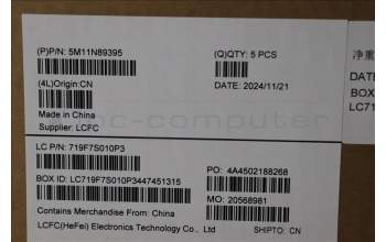 Lenovo 5M11N89395 MECH_ASM BL KB BK MG BUL CHY