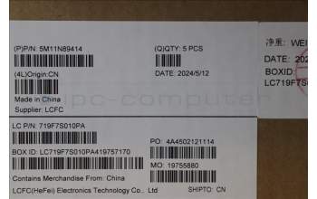 Lenovo 5M11N89414 MECH_ASM BL KB BK MG EURO ENG LTN