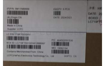 Lenovo 5M11N89569 MECH_ASM BL KB BK MG WW NORDIC LTN