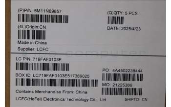 Lenovo 5M11N89857 MECH_ASM BL KB BK EST LTN