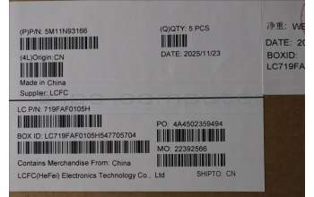 Lenovo 5M11N93166 MECH_ASM BL KB BK WW FRA PMX