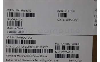 Lenovo 5M11N93282 MECH_ASM FRU KB HUN(SRX)UK Bk