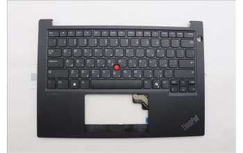 Lenovo 5M11N93286 C-Cover with keyboard, Hebrew, Black, US
