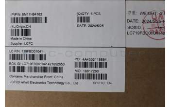 Lenovo 5M11N94163 MECH_ASM FRU KB ARA BL(SRX)US Bk