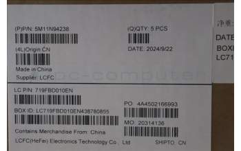 Lenovo 5M11N94238 MECH_ASM FRU KB UKE BL(LTN)UK Bk