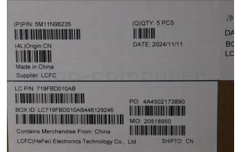 Lenovo 5M11N96235 MECH_ASM FRU KB UKE BL(SRX)UK AG
