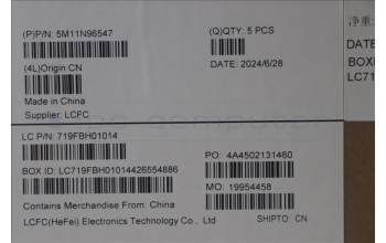 Lenovo 5M11N96547 MECH_ASM FRU KBD CCV HUN (LTN) UK BK