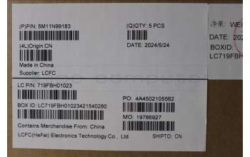 Lenovo 5M11N99183 MECH_ASM FRU KB CCV CZE/SLK BL(LTN)UK BK