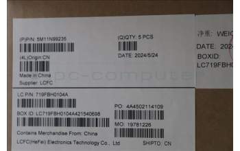 Lenovo 5M11N99235 MECH_ASM FRU KBD CCV BUL BL(LTN) UK BK