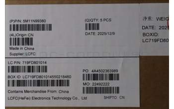 Lenovo 5M11N99380 MECH_ASM BL KB BK EURO ENG CHY