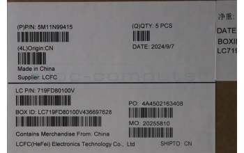Lenovo 5M11N99415 MECH_ASM BL KB BK HBW SRX