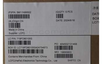 Lenovo 5M11N99502 C-Cover with keyboard, Spanish, Black, Backlight, UK